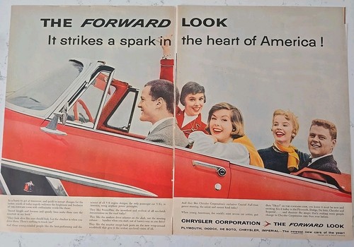 1955 red chrysler - red, convertible